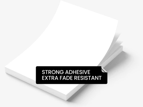 Exterior Window Sticker Blank. Strong Adhesive. Extra Fade Resistant