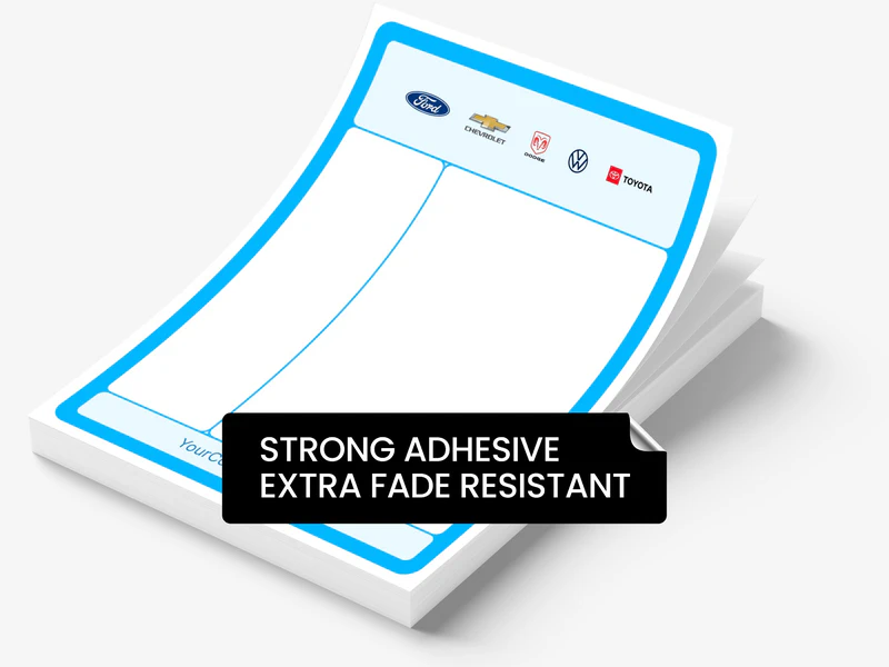 Exterior Window Sticker Custom. Strong Adhesive. Extra Fade Resistant