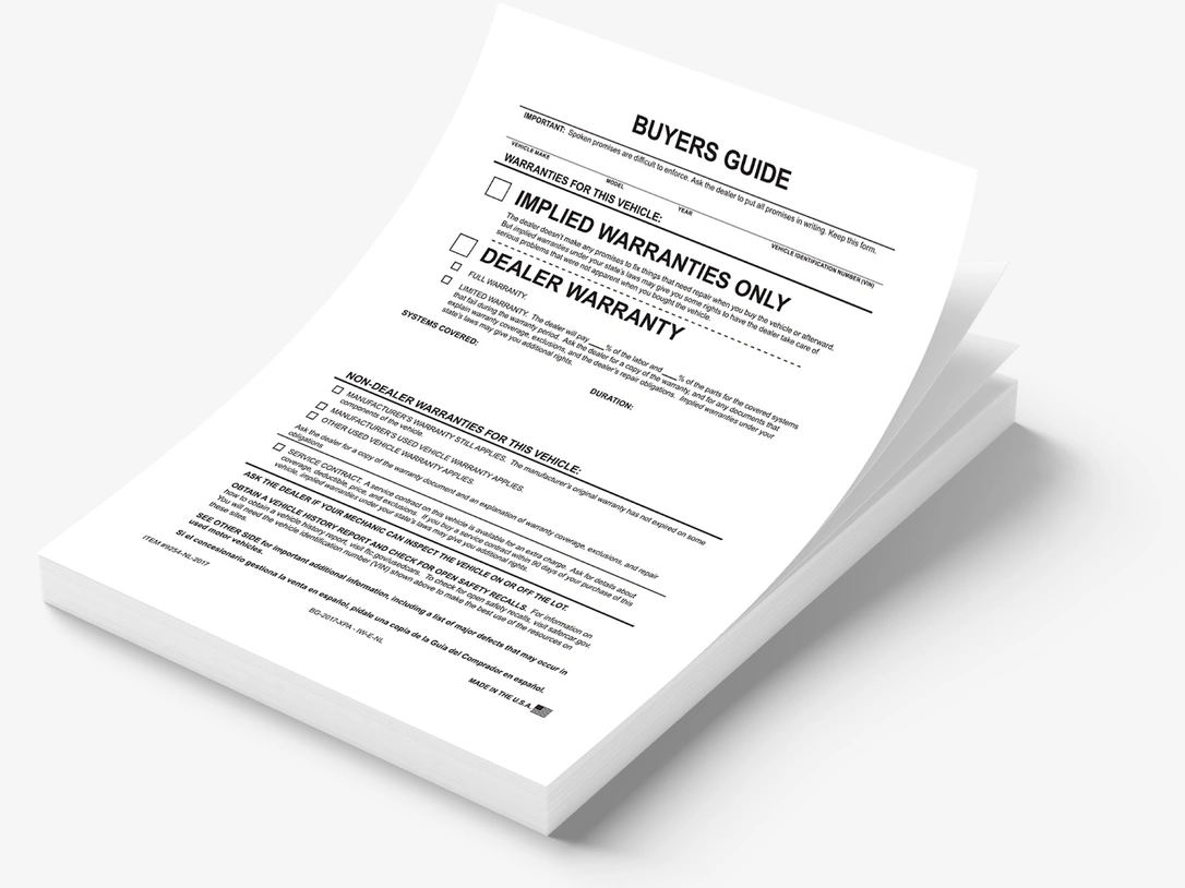 Exterior Buyers Guide Implied Warranty