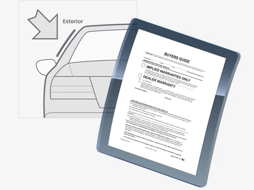 Exterior Buyers Guide - Implied Warranty - P/A - No Lines (Vinyl)