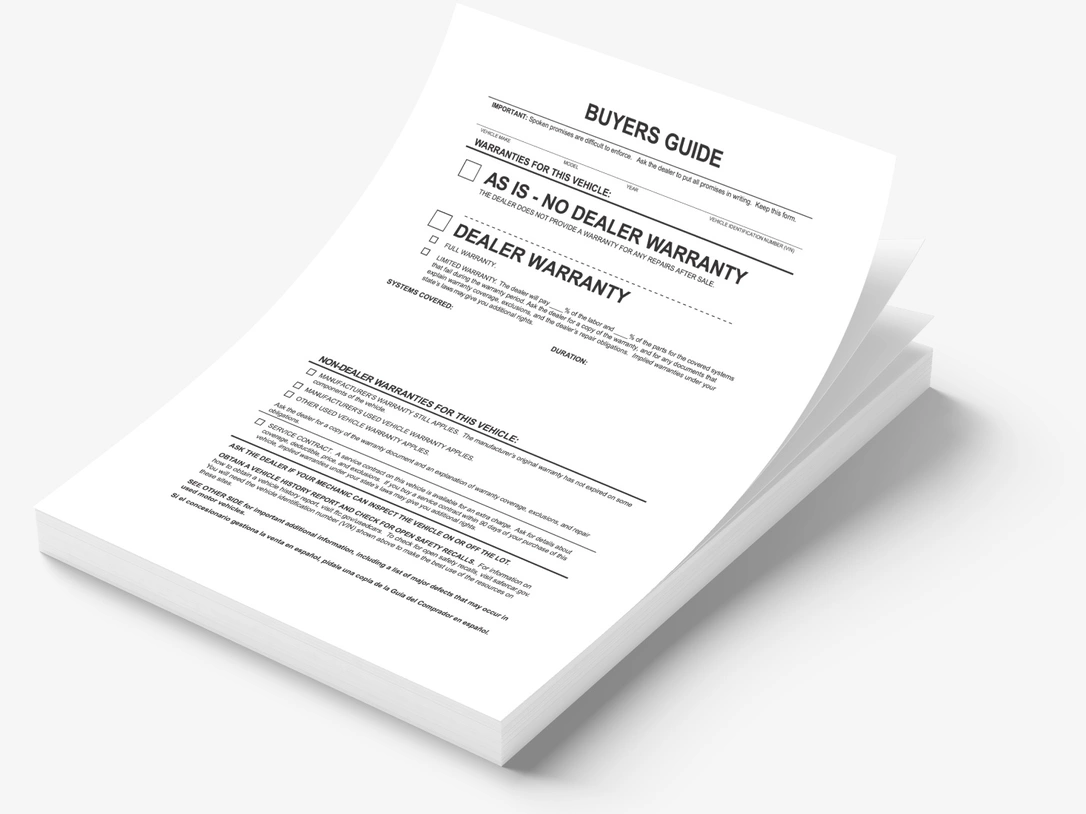 Exterior Buyers Guide - As Is - P/A - No Lines